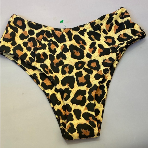 Other - Leopard Print High-Waist Bikini Bottoms